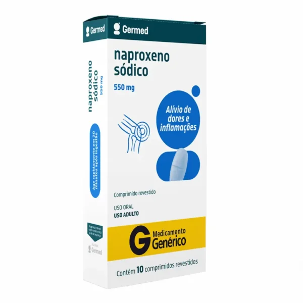 Naproxeno Sódico 550mg 10 Comprimidos Germed Genérico