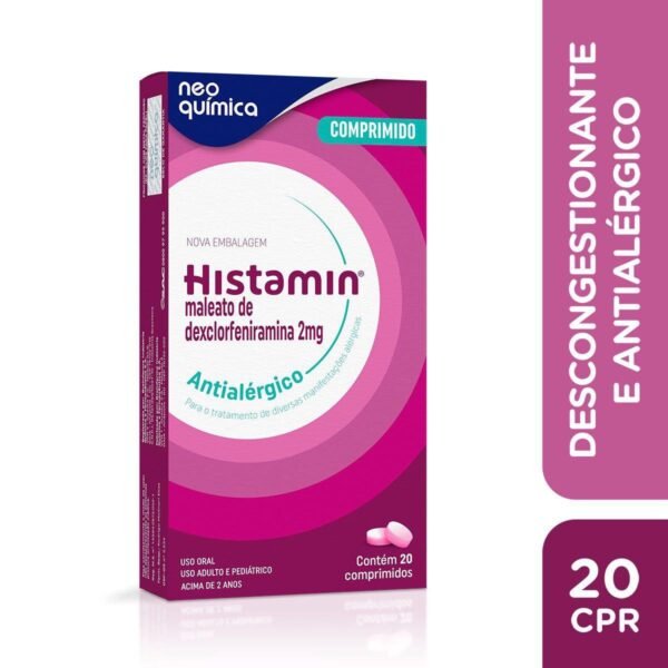 Histamin 2Mg Com 20 Comprimidos - Neo Quimica