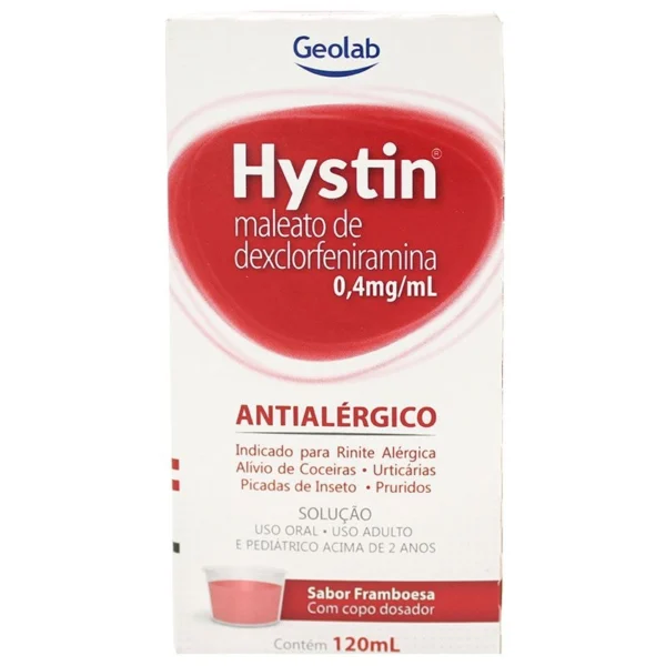 Dexclorfeniramina Hystin 0,4Mg/Ml 120Ml - Geolab